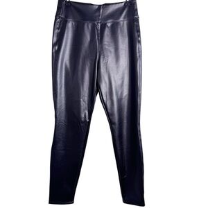 GAP Vegan Leather Ponte Leggings in True Black Size Medium